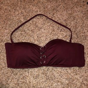 Maroon bikini top